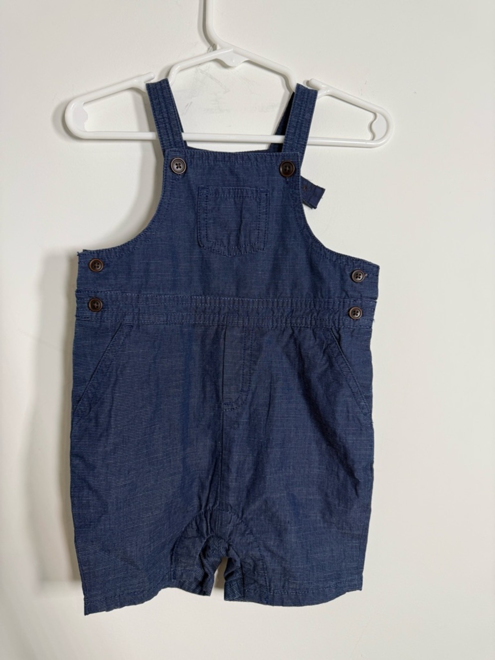 Janie and Jack Baby Striped Denim Overall 100% Cotton 12-18 Months